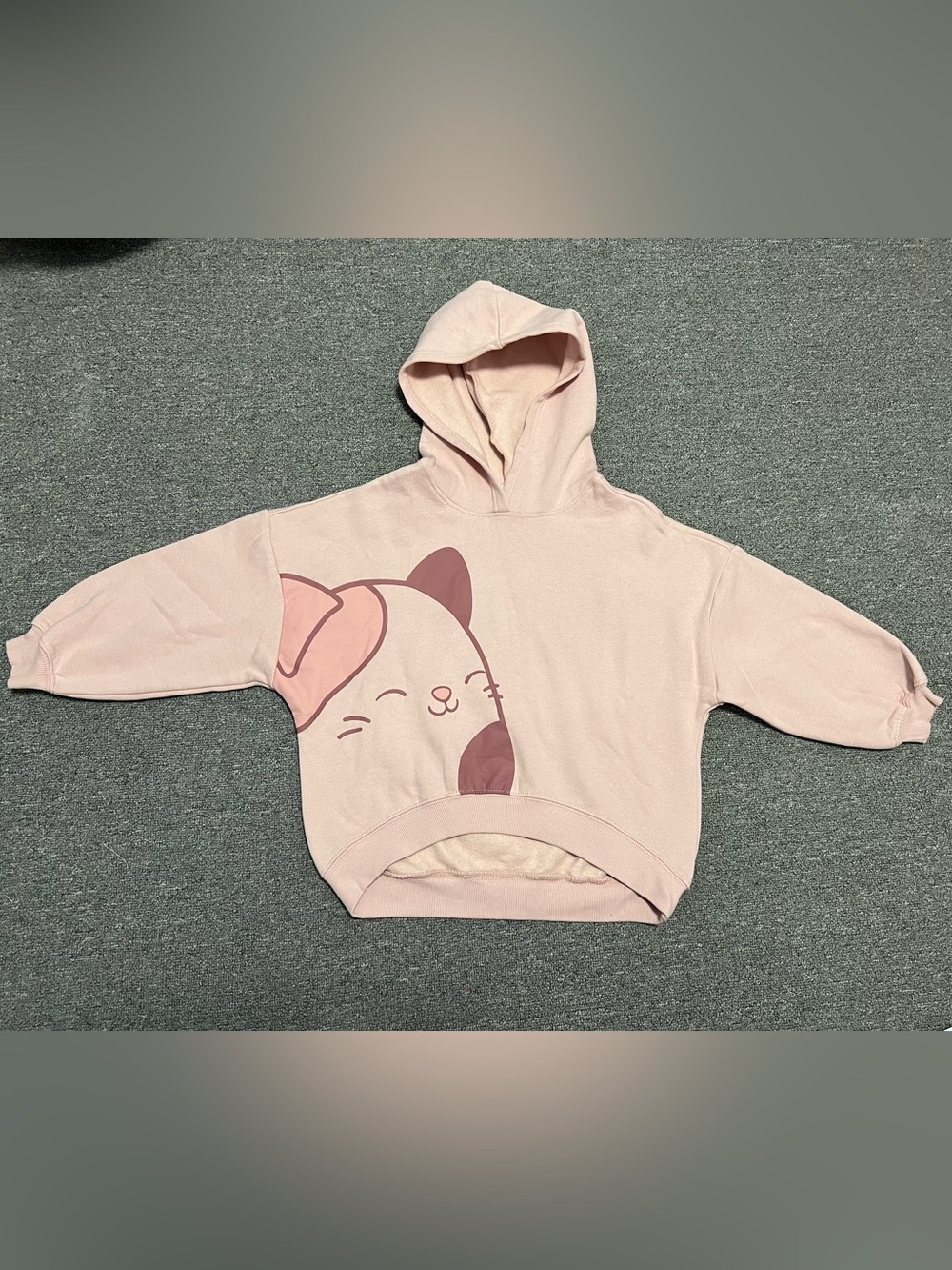 Kid’s Pink Kitty Squishmallow Hoodie Sweatshirt 6-7T